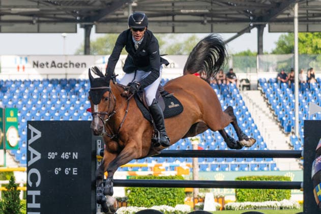 158 Henrik Von Eckermann on Glamour Girl (SWE) during the TSCHIO 2026 (CHIO 2026) - Prize of Aachen-Laurensberger Rennverein e.V. CSI5* at the Allianz Park in Aachen, Germany  Copyright: xMartinxPitschx xSPPx Sportspressphoto_153531