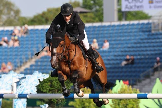 Henrik von Eckermann SWE with horse Glamour Girl, 1 place, winner, S3 Prize of the Aachen Laurensberger Rennverein e V , CSI5 Show Jumping Test Fault Time , World Equestrian Festival, TSCHIO Aachen 2026, TSCHIO instead of CHIO 2026, Aachener Soers, May 22 to 24, 2026, equestrian sport, May 24, 2026, Aachener Soers Germany