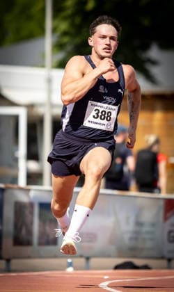 B S Kurpfalz Gala Weinheim, 23 05 2026 Noah Walter GER Saarland Athletics e V in the mens 200m race B S Kurpfalz Gala on 23 05 2026 at the Sepp Herberger Stadium in Weinheim Baden Württemberg Copyright: xBEAUTIFULxSPORTS R.xSchmittx