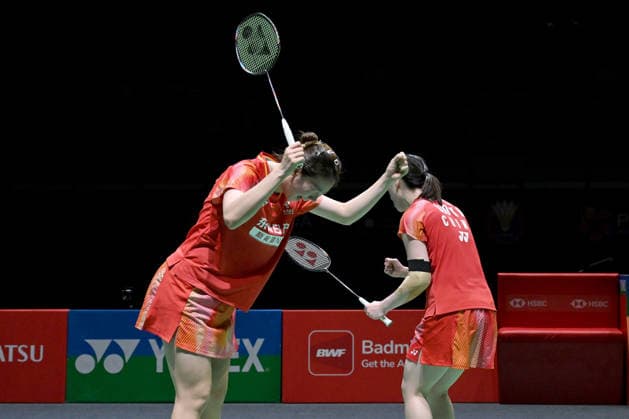 (260524) -- KUALA LUMPUR, May 24, 2026 -- Chen Fanshutian (L) Luo Xumin celebrate after winning the women s doubles final match between Chen Fanshutian Luo Xumin of China and Hirota Ayaka Ayako Sakuramoto of Japan at 2026 Malaysia Masters badminton tournament in Kuala Lumpur, Malaysia, May 24, 2026. (Photo by Xinhua) (SP)MALAYSIA-KUALA LUMPUR-BADMINTON-MALAYSIA MASTERS-WOMEN S DOUBLES ChongxVoonxChung 