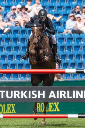 237 Max Kühner on Cardi MT (AUT) during the TSCHIO 2026 (CHIO 2026) - Prize of Handwerk, Youngster-Tour Final CSIYH1* at the Allianz Park in Aachen, Germany  Copyright: xMartinxPitschx xSPPx Sportspressphoto_153577