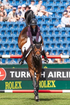 101 Janika Sprunger on Victory Music Z (SUI) during the TSCHIO 2026 (CHIO 2026) - Prize of Handwerk, Youngster-Tour Final CSIYH1* at the Allianz Park in Aachen, Germany  Copyright: xMartinxPitschx xSPPx Sportspressphoto_153580