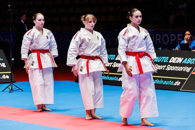 Bronze Medal Match Women Kata Team Germany, 24 05 2026, Frankfurt am Main Germany , 61 Karate European Championships 2026 Frankfurt Main xprx