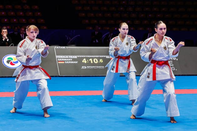Bronze Medal Match Women Kata Team Germany, 24 05 2026, Frankfurt am Main Germany , 61 Karate European Championships 2026 Frankfurt Main xprx