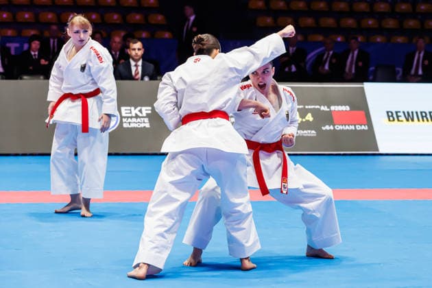 Bronze Medal Match Women Kata Team Germany, 24 05 2026, Frankfurt am Main Germany , 61 Karate European Championships 2026 Frankfurt Main xprx
