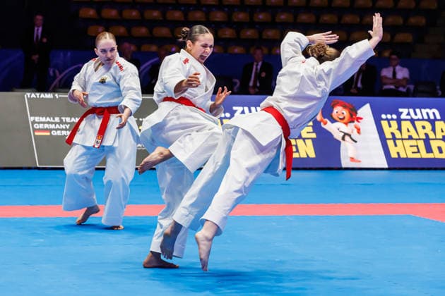 Bronze Medal Match Women Kata Team Germany, 24 05 2026, Frankfurt am Main Germany , 61 Karate European Championships 2026 Frankfurt Main xprx