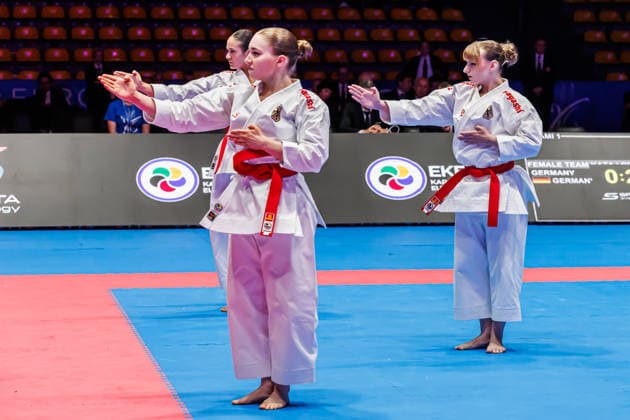 Bronze Medal Match Women Kata Team Germany, 24 05 2026, Frankfurt am Main Germany , 61 Karate European Championships 2026 Frankfurt Main xprx