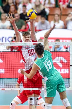 Katowice 24.05.2026 Friendly volleyball match between Poland and Bulgaria on May 24, 2026, in Katowice, Poland --- Mecz towarzyski w siatkowce pomiedzy Polska - Bulgaria Nz. Jakub Kiedos Fot. Michal Chwieduk Arena Akcji NEWSPIX.PL --- newspix.pl 