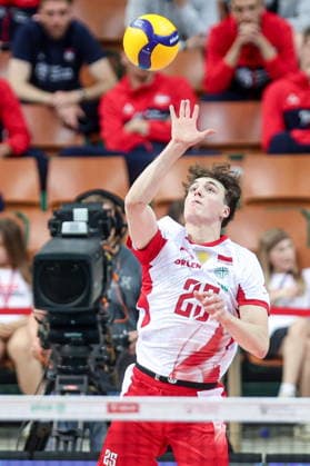 Katowice 24.05.2026 Friendly volleyball match between Poland and Bulgaria on May 24, 2026, in Katowice, Poland --- Mecz towarzyski w siatkowce pomiedzy Polska - Bulgaria Nz. Blazej Bien Fot. Michal Chwieduk Arena Akcji NEWSPIX.PL --- newspix.pl 