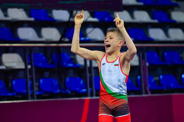 U15 Wrestling European Championships 38kg FS David Plamenov Petrov BUL Copyright: xKostadinxAndonov xUnitedxWorldxWrestlingx Kostadin Andonov United World Wrestling