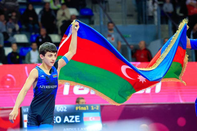 U15 Wrestling European Championships 38kg FS Yusuf Abdullayev AZE Copyright: xKostadinxAndonov xUnitedxWorldxWrestlingx Kostadin Andonov United World Wrestling