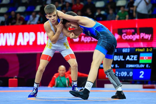 U15 Wrestling European Championships 41kg FS Simeon Radoslavov Velikov BUL df Elman Kamran Ismayilov AZE Copyright: xKostadinxAndonov xUnitedxWorldxWrestlingx Kostadin Andonov United World Wrestling