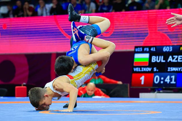 U15 Wrestling European Championships 41kg FS Simeon Radoslavov Velikov BUL df Elman Kamran Ismayilov AZE Copyright: xKostadinxAndonov xUnitedxWorldxWrestlingx Kostadin Andonov United World Wrestling