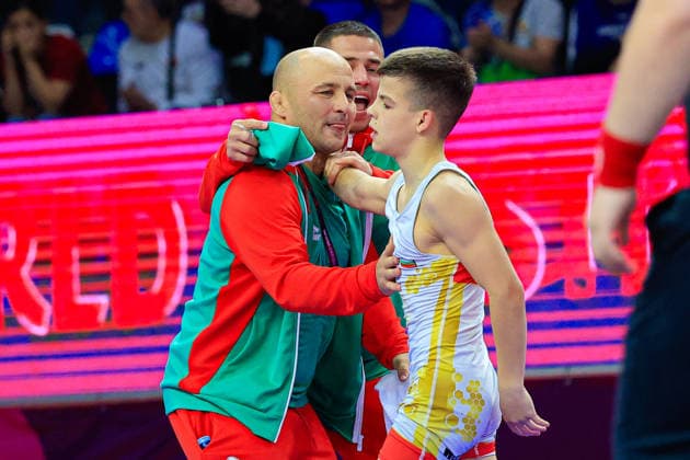 U15 Wrestling European Championships 41kg FS Simeon Radoslavov Velikov BUL , Radoslav Velikov Copyright: xKostadinxAndonov xUnitedxWorldxWrestlingx Kostadin Andonov United World Wrestling