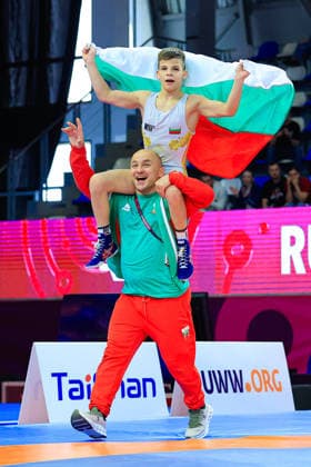 U15 Wrestling European Championships 41kg FS Simeon Radoslavov Velikov BUL , Radoslav Velikov Copyright: xKostadinxAndonov xUnitedxWorldxWrestlingx Kostadin Andonov United World Wrestling
