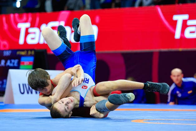 U15 Wrestling European Championships 44kg FS Shamil Damurov RUS df Arsen Pyzhuk UKR Copyright: xKostadinxAndonov xUnitedxWorldxWrestlingx Kostadin Andonov United World Wrestling