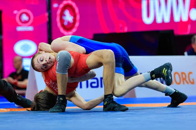 U15 Wrestling European Championships 44kg FS Shamil Damurov RUS df Arsen Pyzhuk UKR Copyright: xKostadinxAndonov xUnitedxWorldxWrestlingx Kostadin Andonov United World Wrestling