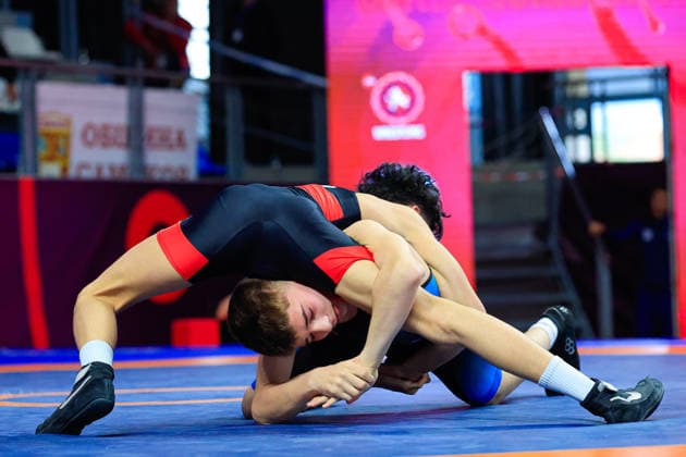 U15 Wrestling European Championships 48kg FS Luka Ananiev MKD df Olcan Duman FRA Copyright: xKostadinxAndonov xUnitedxWorldxWrestlingx Kostadin Andonov United World Wrestling