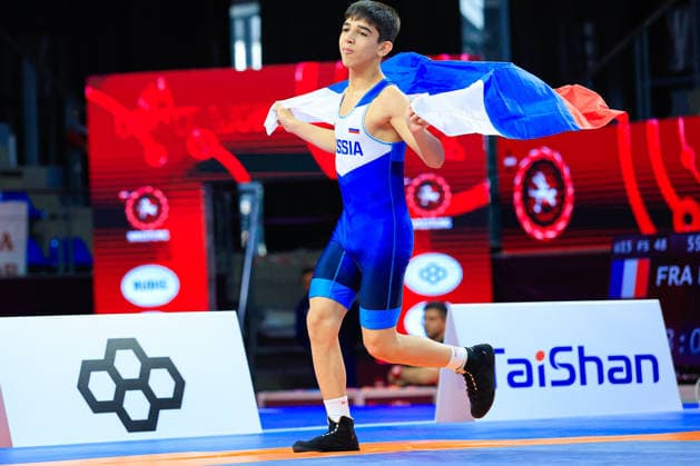 U15 Wrestling European Championships 48kg FS Umar Ikhlazov RUS Copyright: xKostadinxAndonov xUnitedxWorldxWrestlingx Kostadin Andonov United World Wrestling