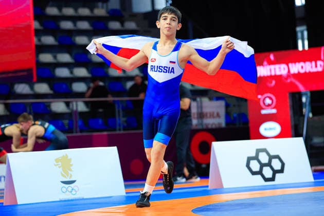 U15 Wrestling European Championships 48kg FS Umar Ikhlazov RUS Copyright: xKostadinxAndonov xUnitedxWorldxWrestlingx Kostadin Andonov United World Wrestling