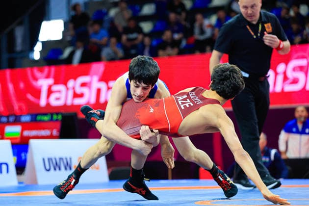 U15 Wrestling European Championships 52kg FS Badruddin Magomedov RUS df Adam Guliyev AZE Copyright: xKostadinxAndonov xUnitedxWorldxWrestlingx Kostadin Andonov United World Wrestling