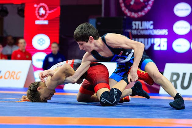 U15 Wrestling European Championships 52kg FS Giorgi Lobzhanidze GEO df Anrijs Arsentjevs LAT Copyright: xKostadinxAndonov xUnitedxWorldxWrestlingx Kostadin Andonov United World Wrestling