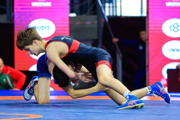 U15 Wrestling European Championships 52kg FS Petro Ivanovich Karlangach BUL df Ron Brilmann ISR Copyright: xKostadinxAndonov xUnitedxWorldxWrestlingx Kostadin Andonov United World Wrestling