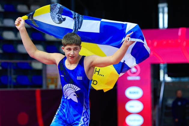 U15 Wrestling European Championships 62kg FS Charalampos Topalov GRE Copyright: xKostadinxAndonov xUnitedxWorldxWrestlingx Kostadin Andonov United World Wrestling