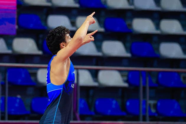 U15 Wrestling European Championships 62kg FS Yusif Huseynov AZE Copyright: xKostadinxAndonov xUnitedxWorldxWrestlingx Kostadin Andonov United World Wrestling