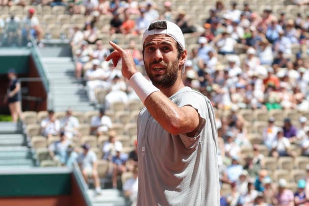 TENNIS : Roland Garros 2026 - 24 05 2026 Karen Khachanov Vs Arthur Gea (FRA) ParisFrance  Copyright: xMichaelxBaucherx