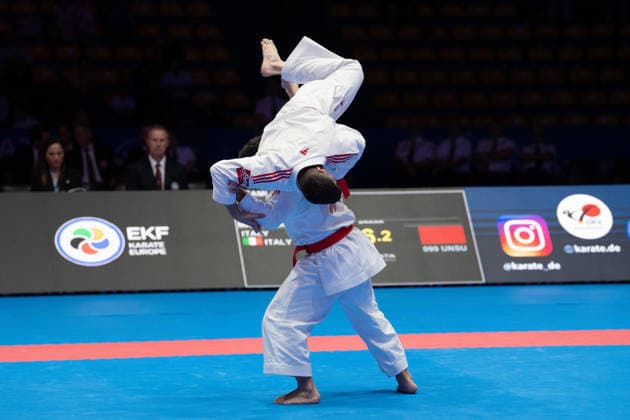 23 05 2026, xhfmx, Karate EKF Senior Championships 2026, Final Men Team Kata Turkey vs Italy DFL DFB REGULATIONS PROHIBIT ANY USE OF PHOTOGRAPHS as IMAGE SEQUENCES and or QUASI VIDEO Frankfurt