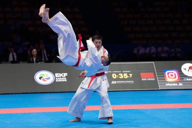 23 05 2026, xhfmx, Karate EKF Senior Championships 2026, Final Men Team Kata Turkey vs Italy DFL DFB REGULATIONS PROHIBIT ANY USE OF PHOTOGRAPHS as IMAGE SEQUENCES and or QUASI VIDEO Frankfurt