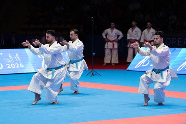 23 05 2026, xhfmx, Karate EKF Senior Championships 2026, Final Men Team Kata Turkey vs Italy DFL DFB REGULATIONS PROHIBIT ANY USE OF PHOTOGRAPHS as IMAGE SEQUENCES and or QUASI VIDEO Frankfurt