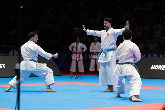 23 05 2026, xhfmx, Karate EKF Senior Championships 2026, Final Men Team Kata Turkey vs Italy DFL DFB REGULATIONS PROHIBIT ANY USE OF PHOTOGRAPHS as IMAGE SEQUENCES and or QUASI VIDEO Frankfurt