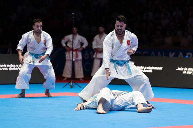 23 05 2026, xhfmx, Karate EKF Senior Championships 2026, Final Men Team Kata Turkey vs Italy DFL DFB REGULATIONS PROHIBIT ANY USE OF PHOTOGRAPHS as IMAGE SEQUENCES and or QUASI VIDEO Frankfurt