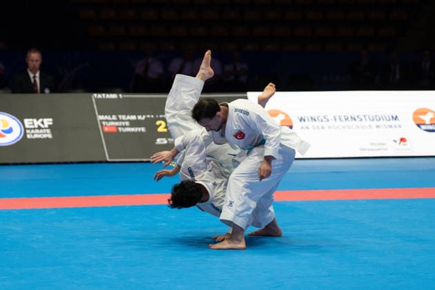 23 05 2026, xhfmx, Karate EKF Senior Championships 2026, Final Men Team Kata Turkey vs Italy DFL DFB REGULATIONS PROHIBIT ANY USE OF PHOTOGRAPHS as IMAGE SEQUENCES and or QUASI VIDEO Frankfurt