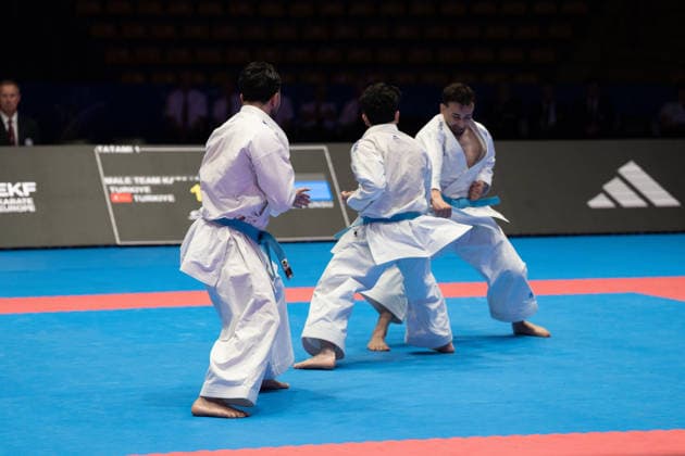 23 05 2026, xhfmx, Karate EKF Senior Championships 2026, Final Men Team Kata Turkey vs Italy DFL DFB REGULATIONS PROHIBIT ANY USE OF PHOTOGRAPHS as IMAGE SEQUENCES and or QUASI VIDEO Frankfurt