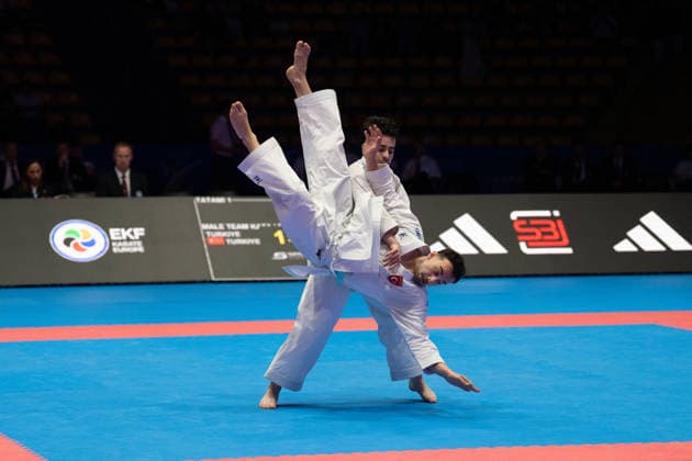 23 05 2026, xhfmx, Karate EKF Senior Championships 2026, Final Men Team Kata Turkey vs Italy DFL DFB REGULATIONS PROHIBIT ANY USE OF PHOTOGRAPHS as IMAGE SEQUENCES and or QUASI VIDEO Frankfurt