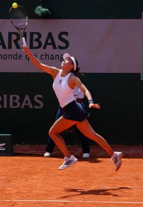 Xinyu Wang in first round action French Open Tennis, Day One, Tennis, Roland Garros, Paris, France - 24 May 2026Paris Roland Garros France EDITORIAL USE ONLY No use with unauthorised audio, video, data, fixture lists, club league logos or live services. Online in-match use limited to 120 images, no video emulation. No use in betting, games or single club league player publications.  Copyright: xJavierxGarcia Shutterstockx 16889883e