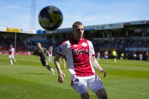 VOLENDAM , 24-05-2026 , Kras Stadium, season 2025 2026 , Play-offs for European football , Dutch Eredivisie Football . Match between Ajax and FC Utrecht , picture shows Ajax player Anton Gaaei Ajax - Utrecht (play off)  x203935114x Copyright:
