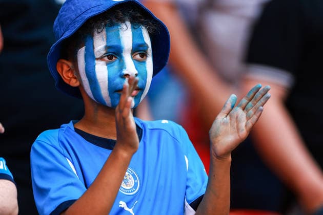 LONDON, ENGLAND - MAY 24: Stockport County fan before the Sky Bet League One Play-Off Final match between Bolton Wanderers and Stockport County at Wembley Stadium on May 24, 2026 in London, England.  Copyright: xMBxMediax