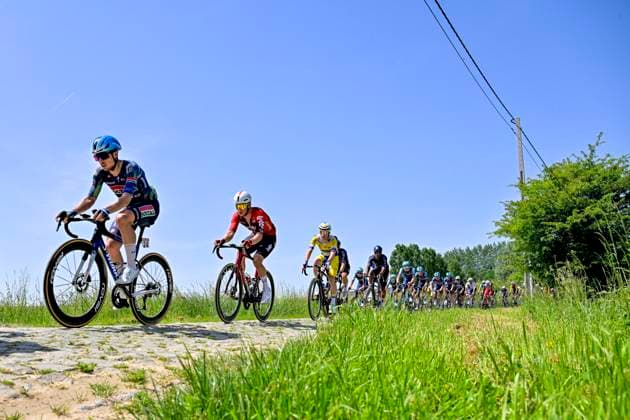 Grand Prix Criquielion 2026 Cycling Race LESSINES, BELGIUM - MAY 24 : Svrcek Martin (SVK) of Soudal Quick Step, De Schuyteneer Steffen (BEL) of Lotto Intermarche during the 58th edition of Grand Prix Criquielion an UCI Class 1.1 one day cycling road race for Men Elite of km with start in Ath and finish in Lessines on May 24, 2026 in Lessines, Belgium, 24 05 2026 Lessines Belgium  Copyright: xSesx
