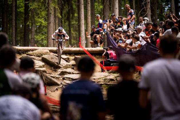 World Cup cross country mountain elite women s race, Vysocina Arena, Nove Mesto na Morave, May 24, 2026. Winner Laura Stigger from Austria. (CTKxPhoto JaroslavxSvoboda) CTKPhotoP2026052403636  CTKPhotoP2026052403636