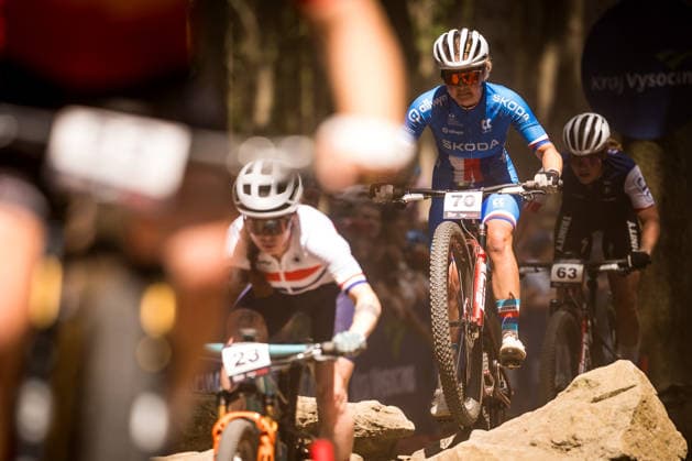 World Cup cross country mountain elite women s race, Vysocina Arena, Nove Mesto na Morave, May 24, 2026. Tereza Tvaruzkova from Czech republic. (CTKxPhoto JaroslavxSvoboda) CTKPhotoP2026052403651  CTKPhotoP2026052403651