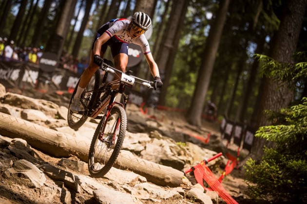 World Cup cross country mountain elite women s race, Vysocina Arena, Nove Mesto na Morave, May 24, 2026. Adela Holubova from Czech republic. (CTKxPhoto JaroslavxSvoboda) CTKPhotoP2026052403637  CTKPhotoP2026052403637