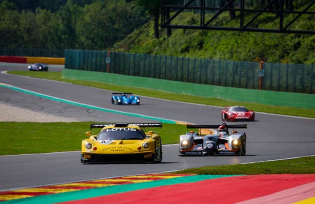 LE MANS CLASSIC SERIES 2026 - SPA-CLASSIC 43 HEZEMANS Mike (nld), HEZEMANS Loris (nld), Lotus Elise GT1 1997, GT1A, Endurance Racing Legends 1, action with 01 GALANT Olivier (fra), Panoz LMP-1 Roadster S 1999, LMP1A, Endurance Racing Legends 1 during the 2026 Spa-Classic, 2nd round of the Le Mans Classic Series 2026, from May 22 to 24 in Circuit de Spa-Francorchamps, in Stavelot, Belgium - StavelotBelgium  Copyright: xGREGORYxLENORMANDx
