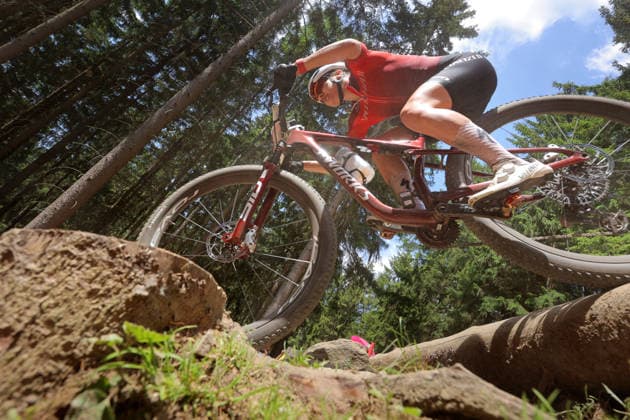 World Cup cross country mountain elite women s race, Vysocina Arena, Nove Mesto na Morave, May 24, 2026. Sina Frei from Switzerland. (CTKxPhoto LiborxPlihal) CTKPhotoP2026052403815  CTKPhotoP2026052403815
