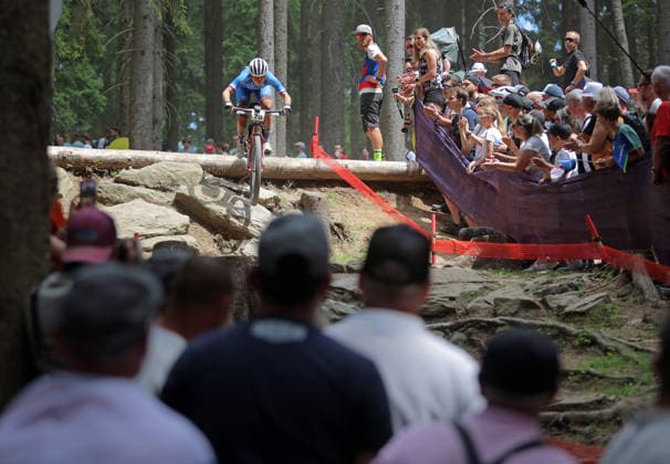 World Cup cross country mountain elite women s race, Vysocina Arena, Nove Mesto na Morave, May 24, 2026. Tereza Tvaruzkova from Czech republic. (CTKxPhoto LiborxPlihal) CTKPhotoP2026052403818  CTKPhotoP2026052403818