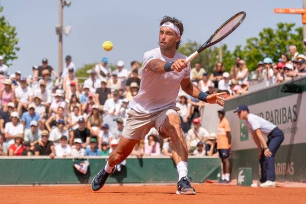 2026-05-24 2026 French Open - Day One PARIS, FRANCE - MAY 24: Thiago Agustin Tirante of Argentina during Day One of the 2026 French Open at Roland Garros on May 24, 2026 in Paris, France. (Photo by Marleen Fouchier BSR Agency) Paris France Content not available for redistribution in The Netherlands directly or indirectly through any third parties. Copyright: xBSRxAgencyx