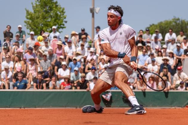 2026-05-24 2026 French Open - Day One PARIS, FRANCE - MAY 24: Thiago Agustin Tirante of Argentina during Day One of the 2026 French Open at Roland Garros on May 24, 2026 in Paris, France. (Photo by Marleen Fouchier BSR Agency) Paris France Content not available for redistribution in The Netherlands directly or indirectly through any third parties. Copyright: xBSRxAgencyx